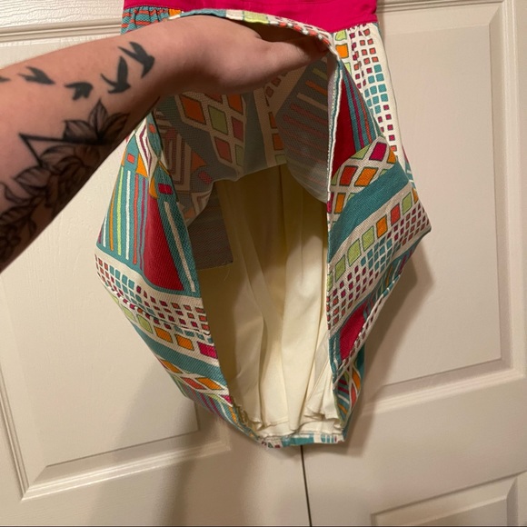 Judith March open back hot pink multiprint dress - Picture 6 of 7